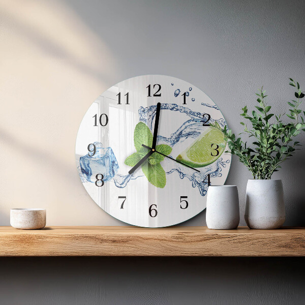 Wanduhr rund Minze