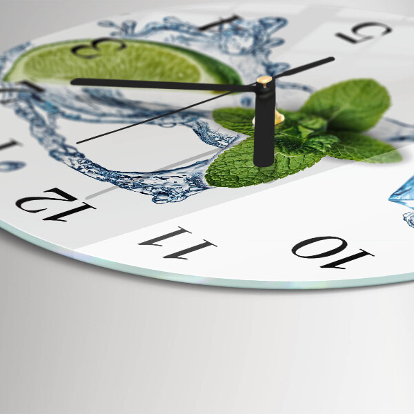 Wanduhr rund Minze