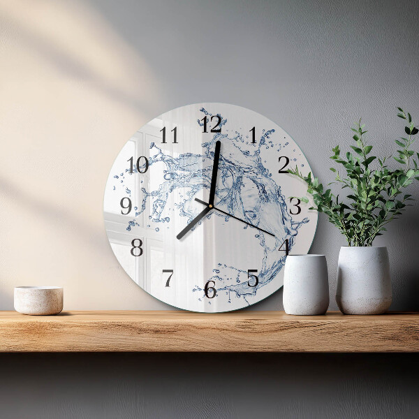 Wanduhr rund Wasser