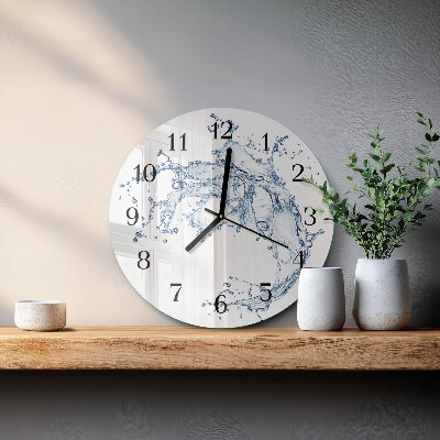Wanduhr rund Wasser