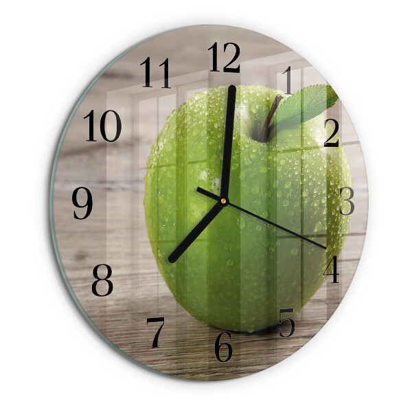 Wanduhr rund Äpfel