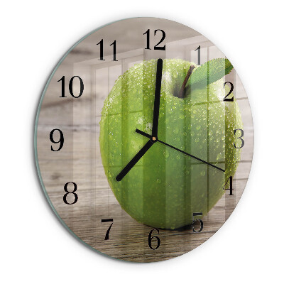 Wanduhr rund Äpfel