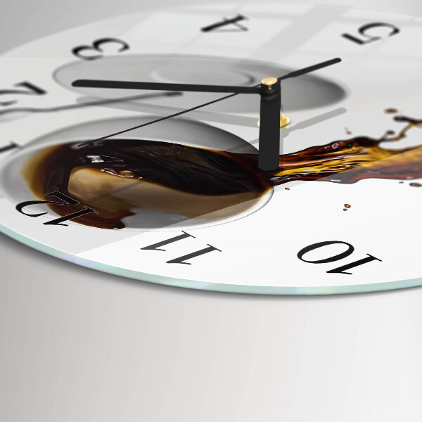 Wanduhr rund Kaffee