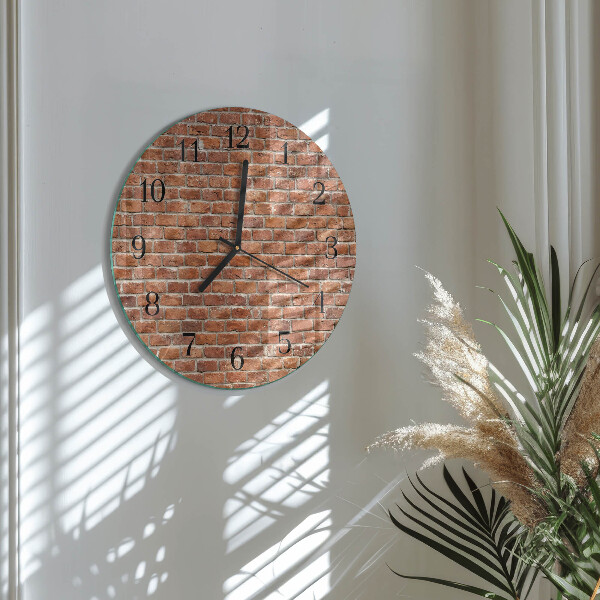 Wanduhr rund Ziegel