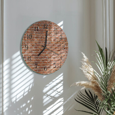 Wanduhr rund Ziegel