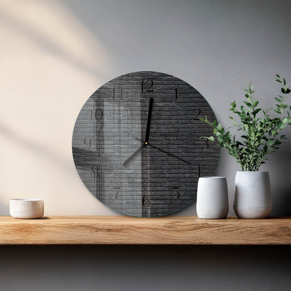 Wanduhr rund Klinker