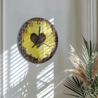 Wanduhr rund Ananas
