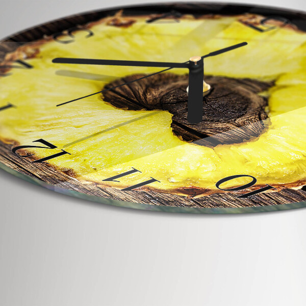 Wanduhr rund Ananas