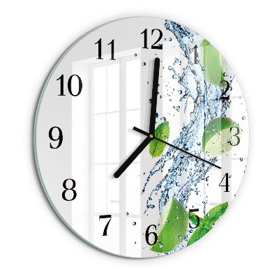 Wanduhr rund Minze