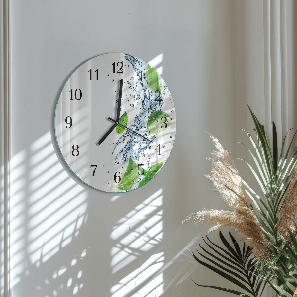 Wanduhr rund Minze