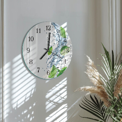 Wanduhr rund Minze