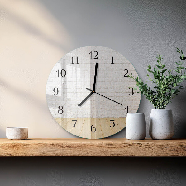 Wanduhr rund Ziegel