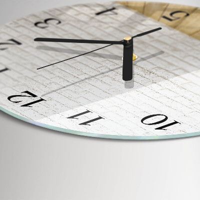 Wanduhr rund Ziegel