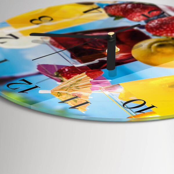 Wanduhr rund Cocktail