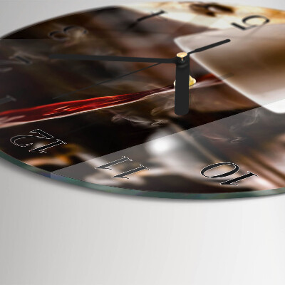 Wanduhr rund Kaffee