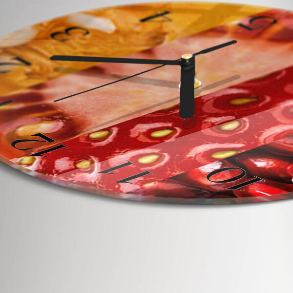 Wanduhr rund Obst
