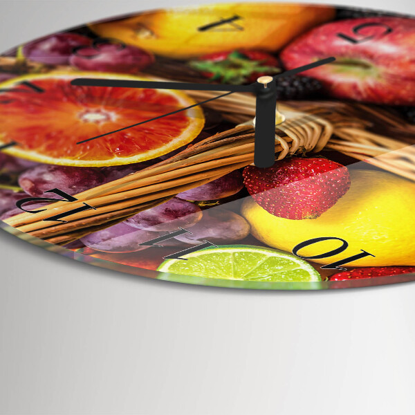 Wanduhr rund Obst