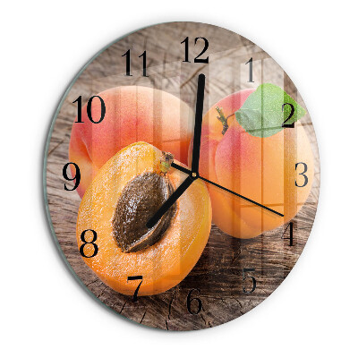 Wanduhr rund Aprikosen
