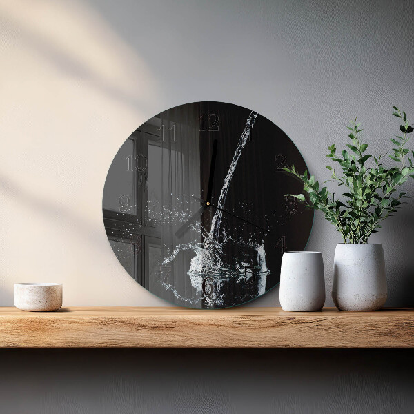 Wanduhr rund Wasser