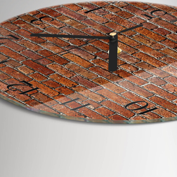 Wanduhr rund Ziegel