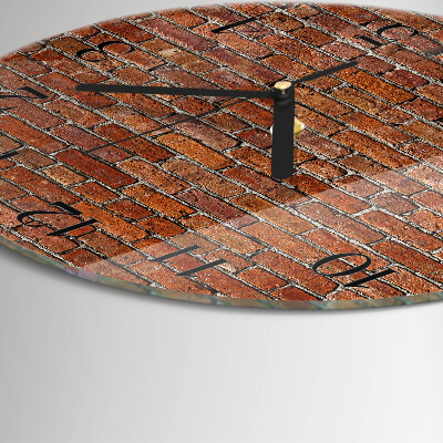 Wanduhr rund Ziegel