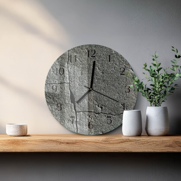 Wanduhr rund Naturstein