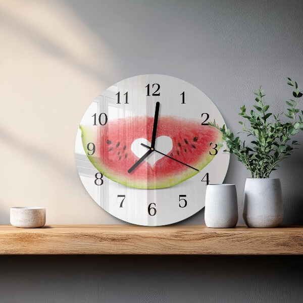 Wanduhr rund Wassermelone
