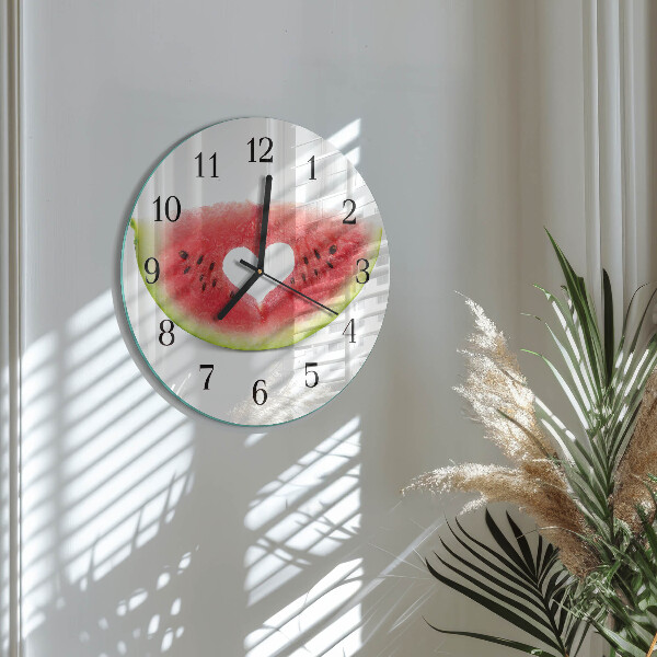 Wanduhr rund Wassermelone