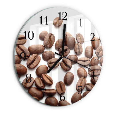 Wanduhr rund Kaffeebohnen