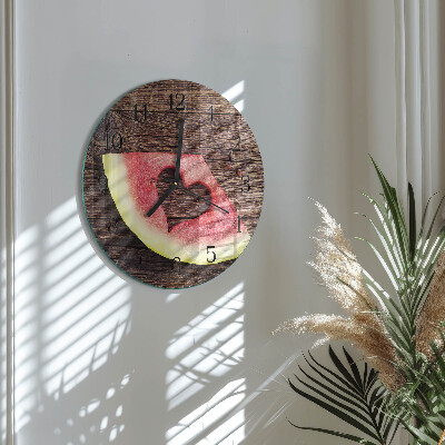 Wanduhr rund Wassermelone