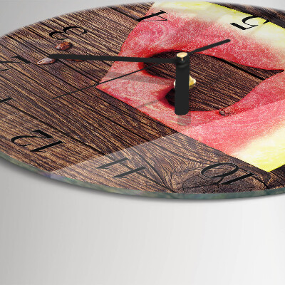 Wanduhr rund Wassermelone