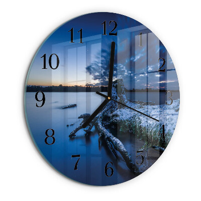 Wanduhr rund Landschaft
