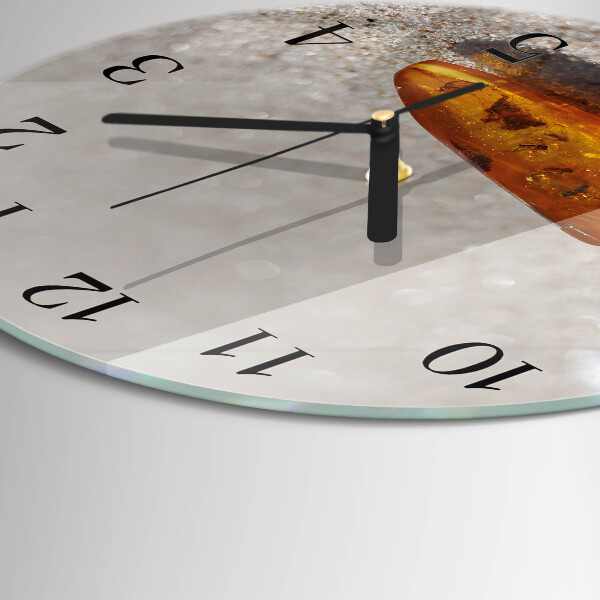 Wanduhr rund Bernstein