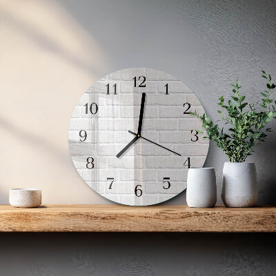 Wanduhr rund Ziegel