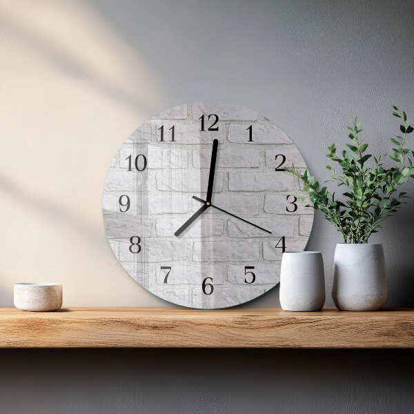 Wanduhr rund Ziegel