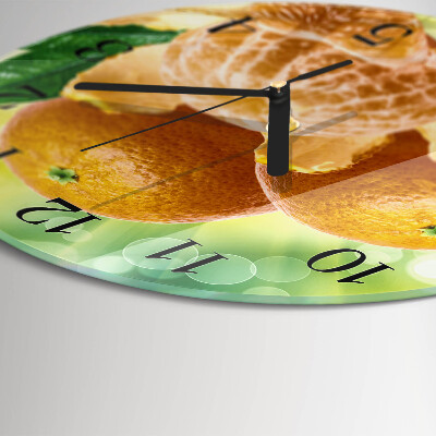 Wanduhr rund Orangen