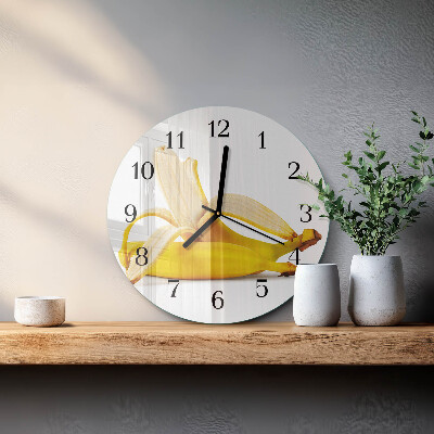 Wanduhr rund Bananen