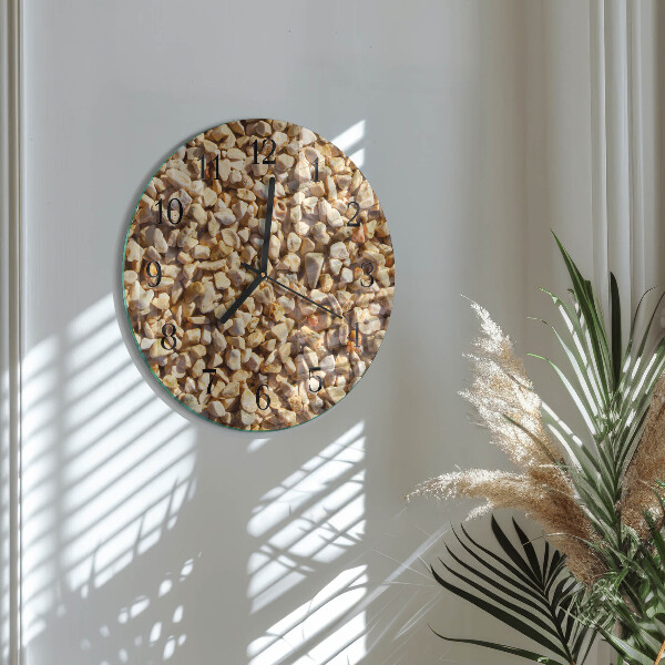 Wanduhr rund Kies