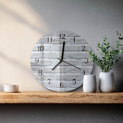 Wanduhr rund Klinker