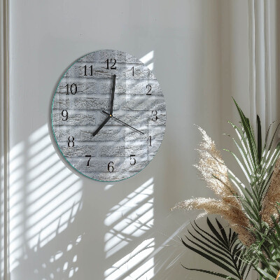 Wanduhr rund Klinker