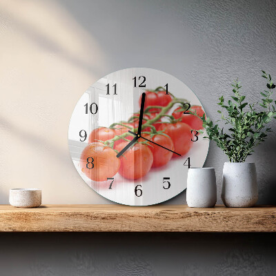 Wanduhr rund Tomaten