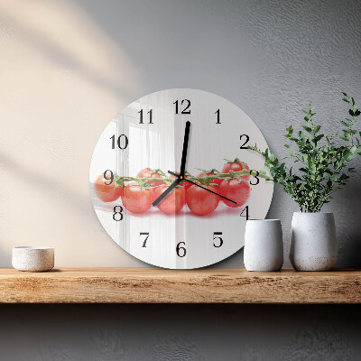 Wanduhr rund Tomaten