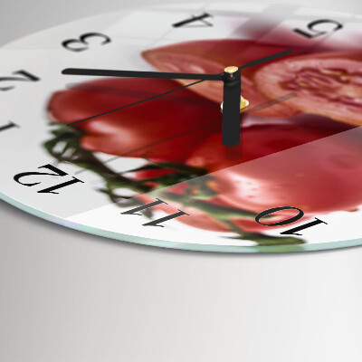Wanduhr rund Tomaten