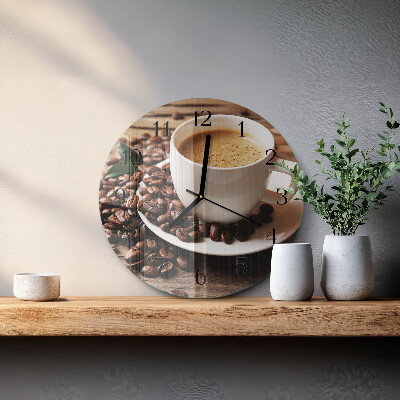 Wanduhr rund Kaffee