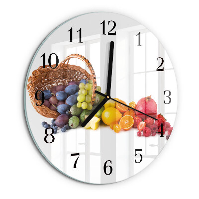 Wanduhr rund Obst