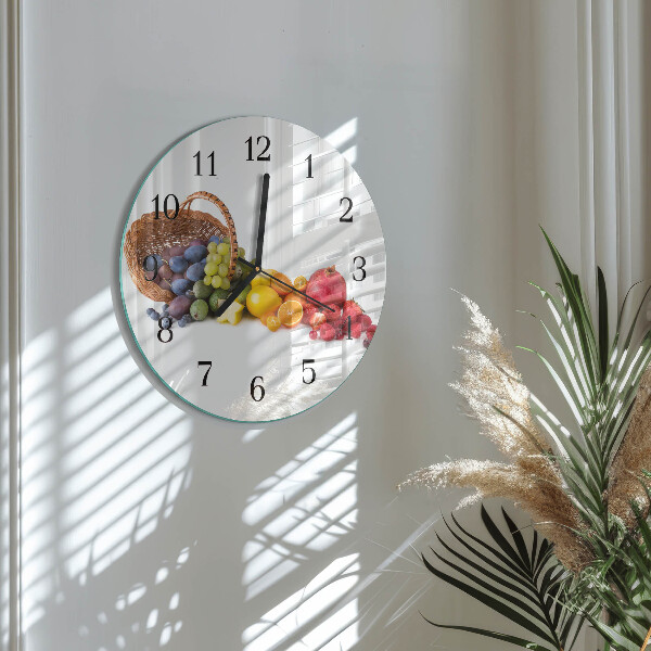 Wanduhr rund Obst