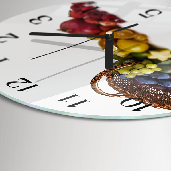 Wanduhr rund Obst