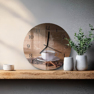 Wanduhr rund Kaffee