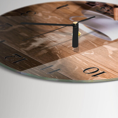 Wanduhr rund Kaffee