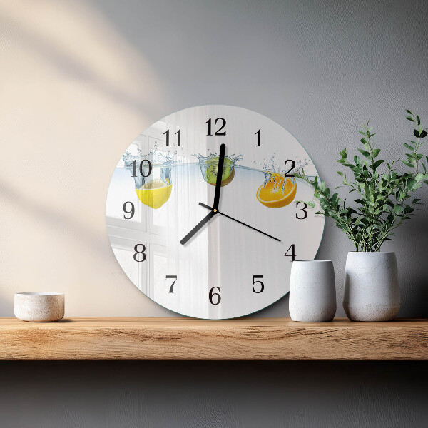 Wanduhr rund Kiwi